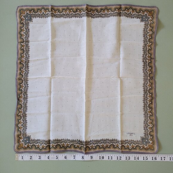 3 Vintage Handkerchiefs Ungaro Paris - Picture 3 of 5